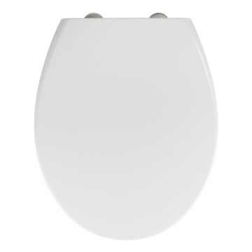 WENKO 22973100 - Assento de sanita DELOS 44,5 x 37,5 cm branco/prateado