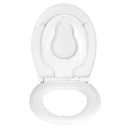 WENKO 22973100 - Assento de sanita DELOS 44,5 x 37,5 cm branco/prateado