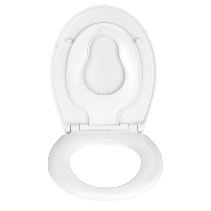 WENKO 22973100 - Assento de sanita DELOS 44,5 x 37,5 cm branco/prateado
