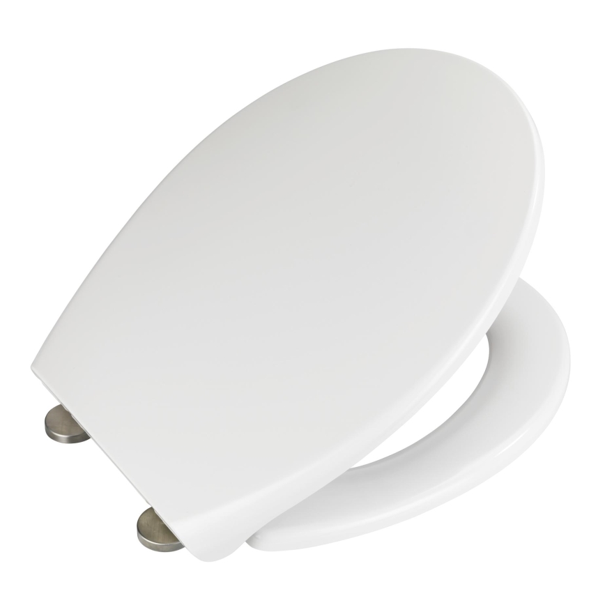 WENKO 22973100 - Assento de sanita DELOS 44,5 x 37,5 cm branco/prateado