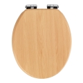 WENKO 22979100 - Assento de WC FAIA NATURAL 35,5x42,5 cm castanho/prateado