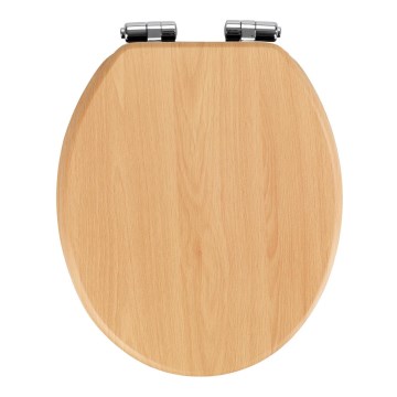 WENKO 22979100 - Assento de WC FAIA NATURAL 35,5x42,5 cm castanho/prateado
