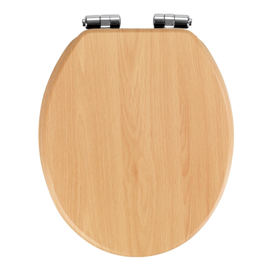 WENKO 22979100 - Assento de WC FAIA NATURAL 35,5x42,5 cm castanho/prateado