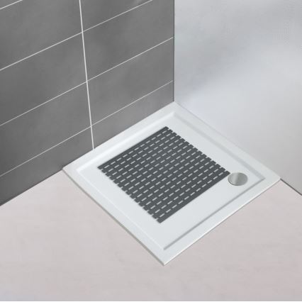 WENKO 23125100-Tapete de duche ARINOS 54x54 cm cinzento/cinzento