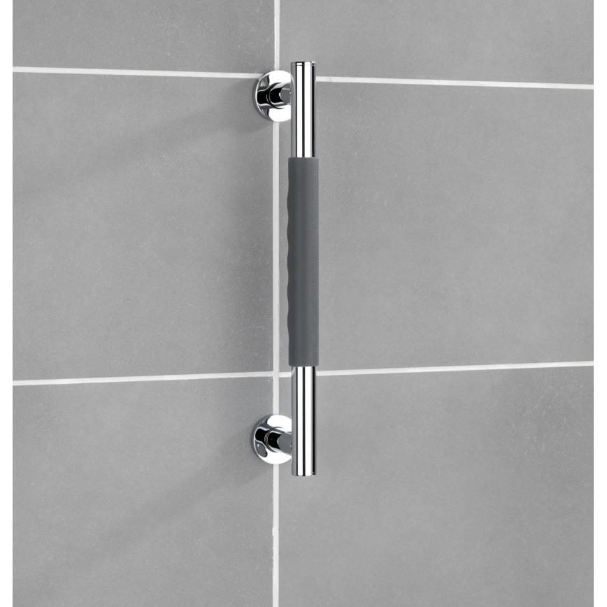 WENKO 23284100-Barra de apoio SECURA 40,5x9 cm inox/antracite/cromado brilhante