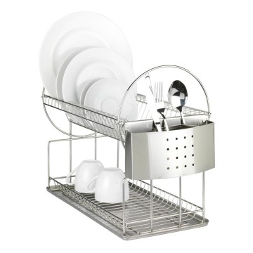 WENKO 2329100 - Escorredor de louça DUO 21x33 cm aço inoxidável/prateado