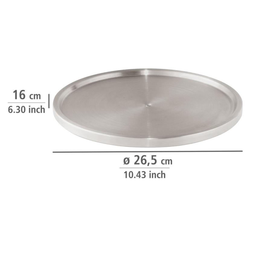 WENKO 2334100 - Bandeja em aço inoxidável 26,5x1,5 cm inox/prateada