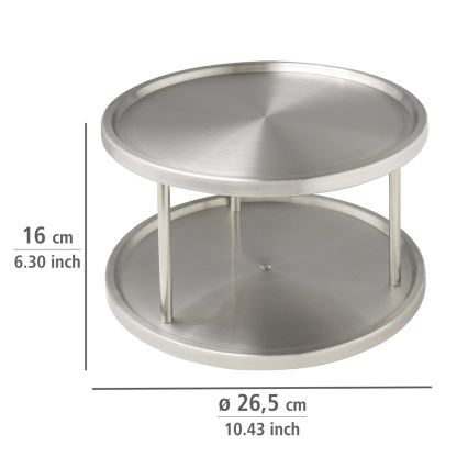 WENKO 2335100 - Carrossel para armário CABINET CAROUSEL 26,5x15,5 cm inox/prateado
