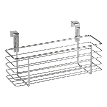 WENKO 2344100 - Cesto SLIM 24x11,5 cm, cromado brilhante/preto