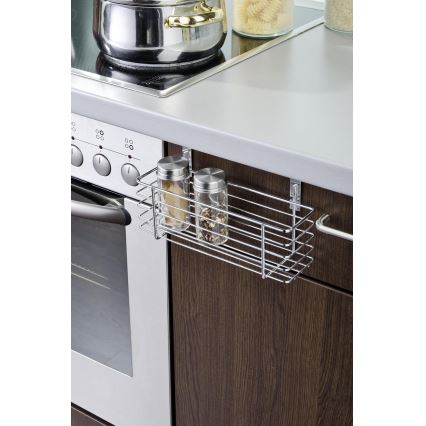 WENKO 2344100 - Cesto SLIM 24x11,5 cm, cromado brilhante/preto