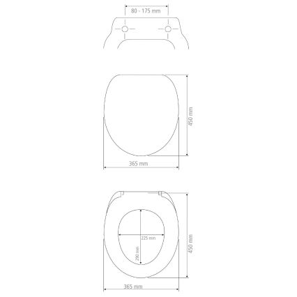 WENKO 23533100-WC assento de sanita 300/350 kg 36,5x45 cm multicolorido/prateado