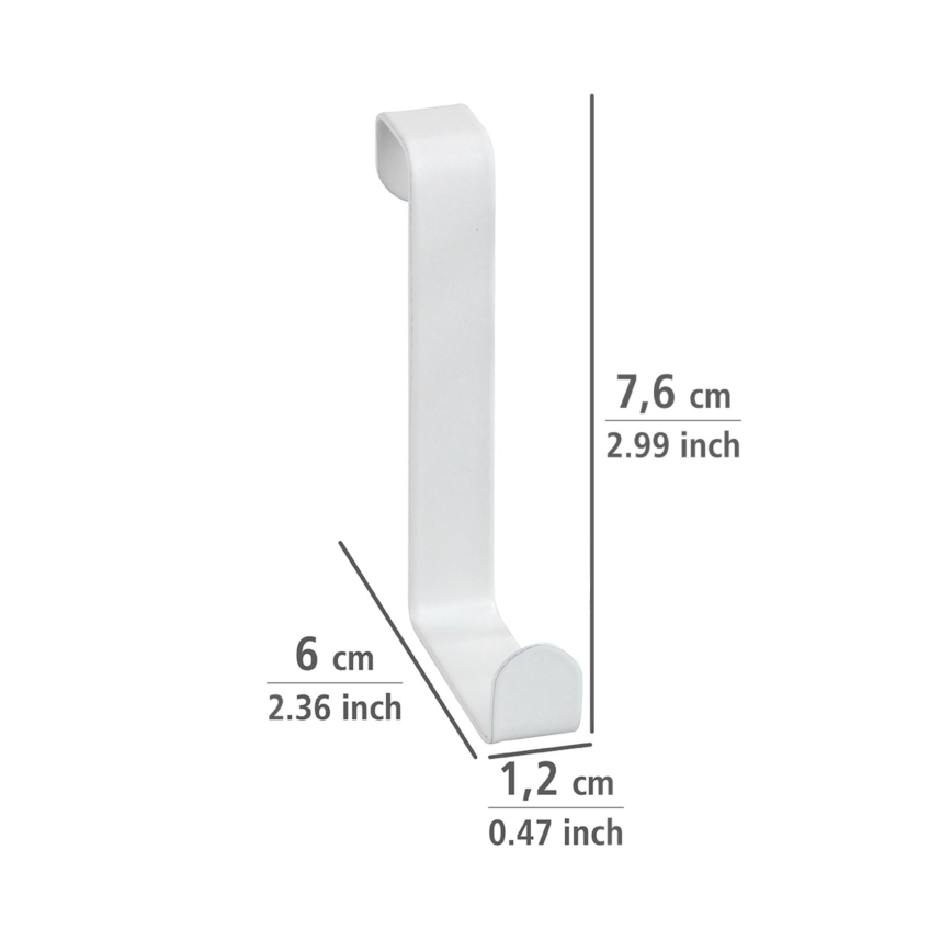 WENKO 23545100-Gancho para porta 7,6x6 cm branco