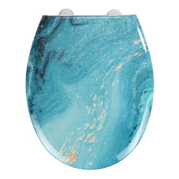 WENKO 23571100-WC Assento para WC, 300/350 KG, 44,5 x 37 cm, multicolor/prateado