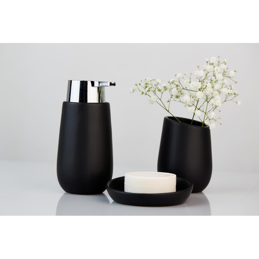 WENKO 23653100 - Saboneteira BADI 11,5x3 cm preta