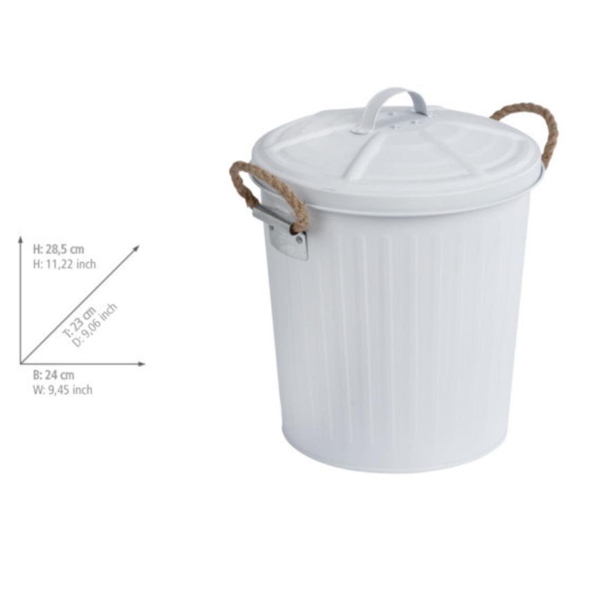 WENKO 23703100 - Cesto GARA 24x28,5 cm branco