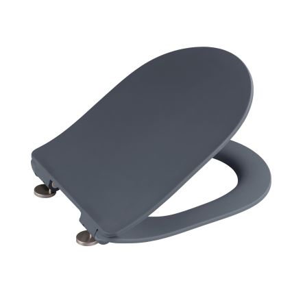 WENKO 23828100-WC assento para WC SEDILO 45,2 x 36,2 cm cinzento/prateado