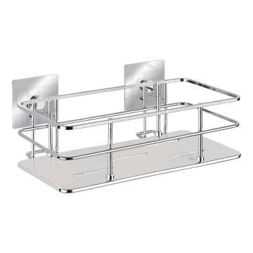 WENKO 23854800-Prateleira TURBO-LOC QUADRO ED. 24x14,5 cm inox/cromado brilhante