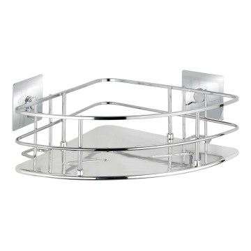 WENKO 23856800-Prateleira TURBO-LOC QUADRO ED. 27,5x19,3 cm aço inoxidável/cromado brilhante