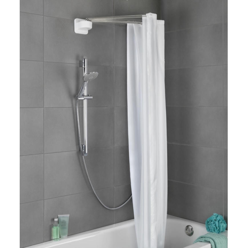 WENKO 23863100 - Suporte de duche 96x72 cm aço inoxidável/branco