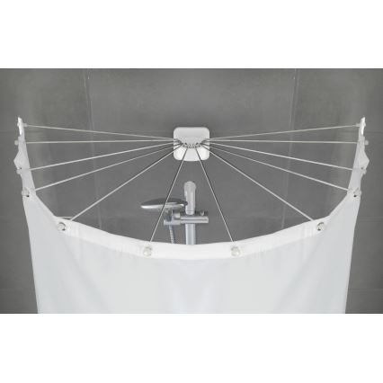 WENKO 23863100 - Suporte de duche 96x72 cm aço inoxidável/branco