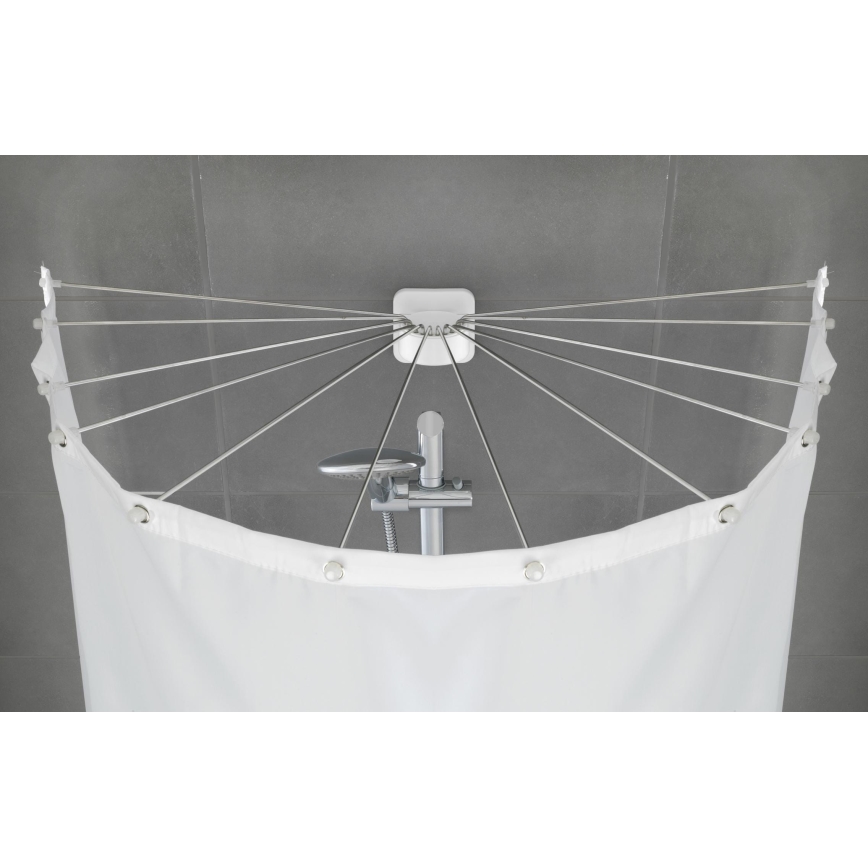 WENKO 23863100 - Suporte de duche 96x72 cm aço inoxidável/branco