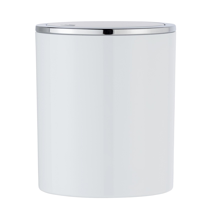 WENKO 23930100 - Cesto INCA 14x16,8 cm branco/cromado brilhante