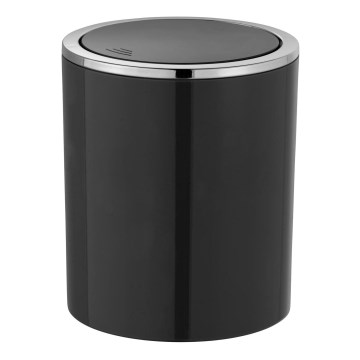 WENKO 23934100 - Cesto INCA 14x16,8 cm preto/cromado brilhante