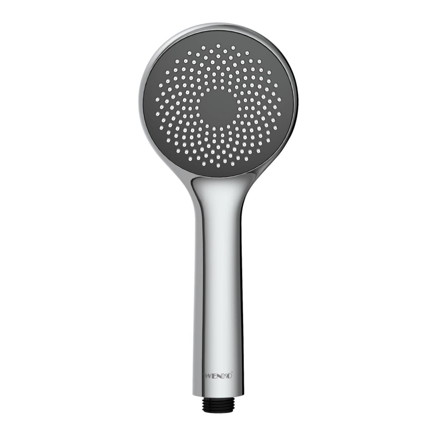 WENKO 23991100 - Cabeça de duche Sistema de poupança de água 9,5x9,5 cm cromado brilhante/cinzento