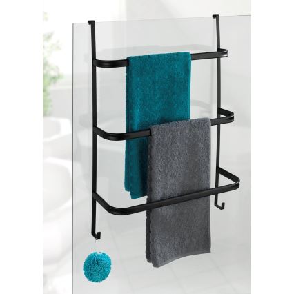 WENKO 24026100 - Suporte para toalhas IRPINIA 54,5x77,5 cm preto