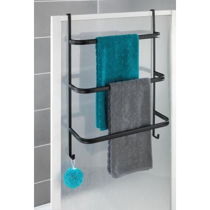 WENKO 24026100 - Suporte para toalhas IRPINIA 54,5x77,5 cm preto