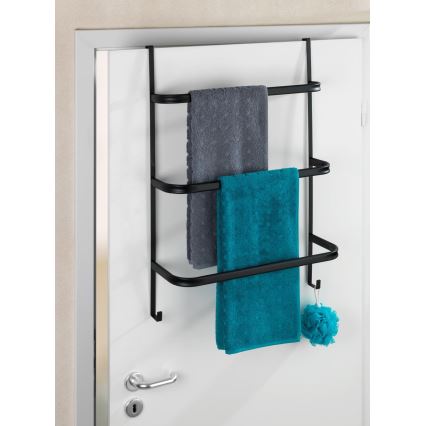 WENKO 24026100 - Suporte para toalhas IRPINIA 54,5x77,5 cm preto