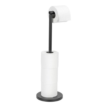 WENKO 24034100 - Suporte para papel higiénico 21x55 cm preto/prateado