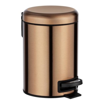 WENKO 24036100 - Cesto LEMAN 17x25 cm, aço inoxidável/cobre/preto