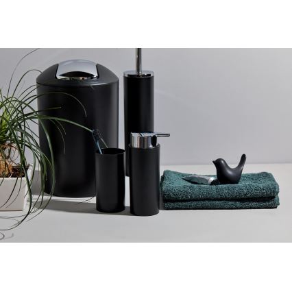 WENKO 24078800 - Conjunto CALVO 6,5 x 13 cm preto/cromado brilhante