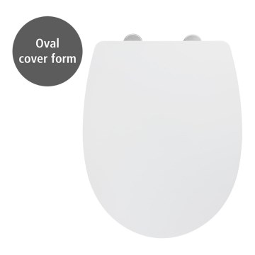 WENKO 24080800-WC assento de WC TAVOLA 36,5x45 cm branco/brilho, cromado