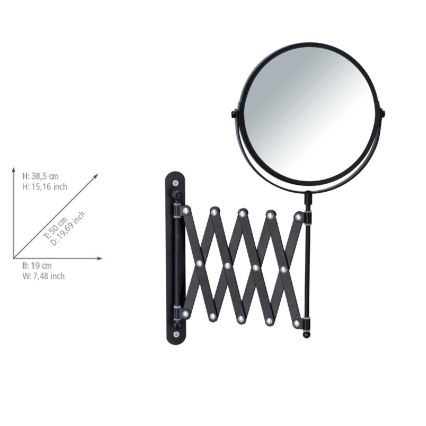 WENKO 24100100 - Espelho EXCLUSIVE 219x373,9 cm preto