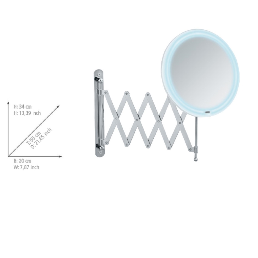 WENKO 24102100 - Espelho BARONA 20 x 34 cm cromado brilhante