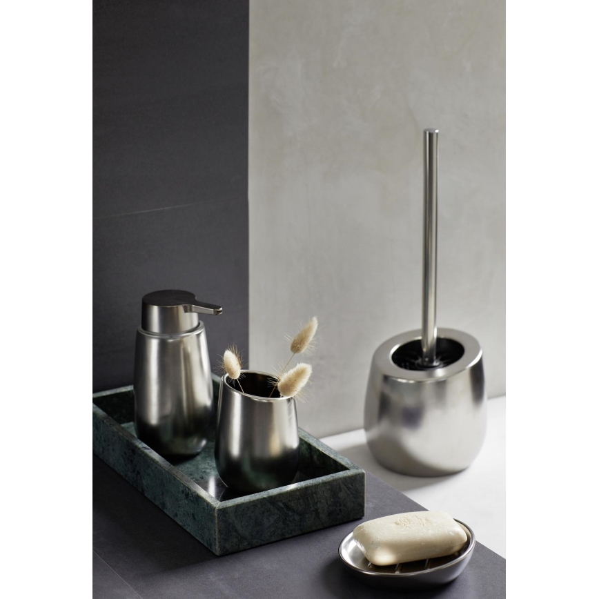 WENKO 24140100 - Escova sanitária BADI 13,5x38 cm prateada