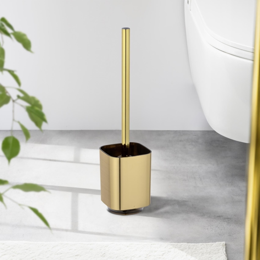 WENKO 24162100 - Escova sanitária AURON 9x38,5 cm dourada