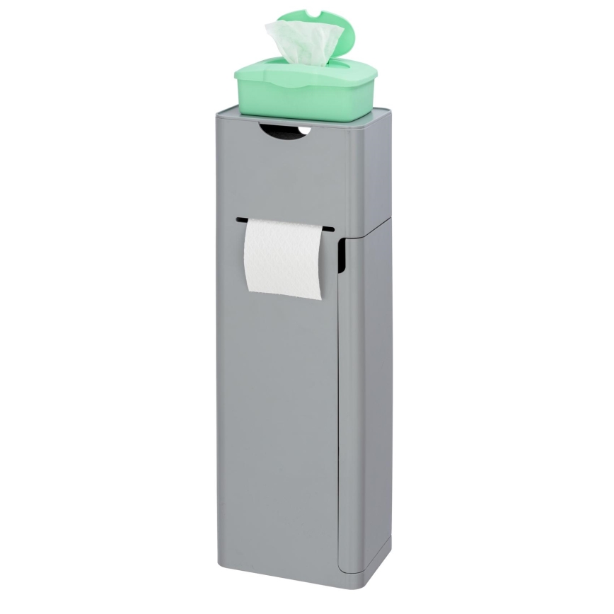 WENKO 24213100 - Escova de WC IMON 20x58,5 cm cinzenta