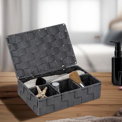 WENKO 24223100 - Cesto ADRIA 26x17 cm cinzento/antracite