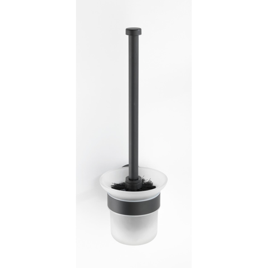 WENKO 24243100-WC escova sanitária BOSIO BLACK 10x35 cm aço inoxidável/prateado/acetinado