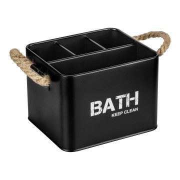 WENKO 24328100 - Caixa de arrumação GARA 19x13 cm preta