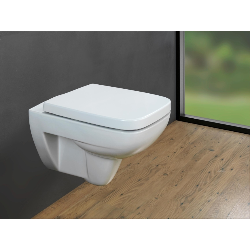 WENKO 24334100-Assento sanitário EXCLUSIVE 46,5x37 cm branco/prateado