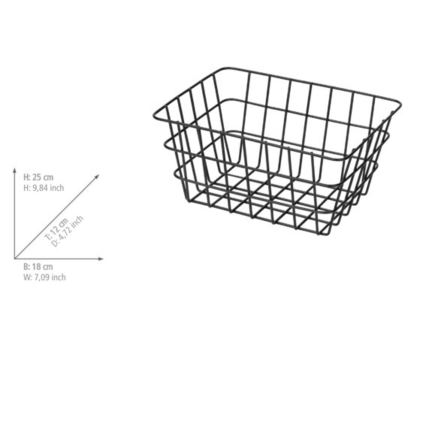 WENKO 24371100 - Cesto VIANA 18x25 cm preto