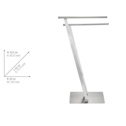 WENKO 24397100 - Porta-toalhas LIRIO 20x76,5 cm, aço inoxidável/satinado