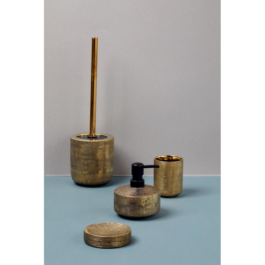 WENKO 24400100 - Porta-escovas RIVARA 7,5 x 9,5 cm dourado