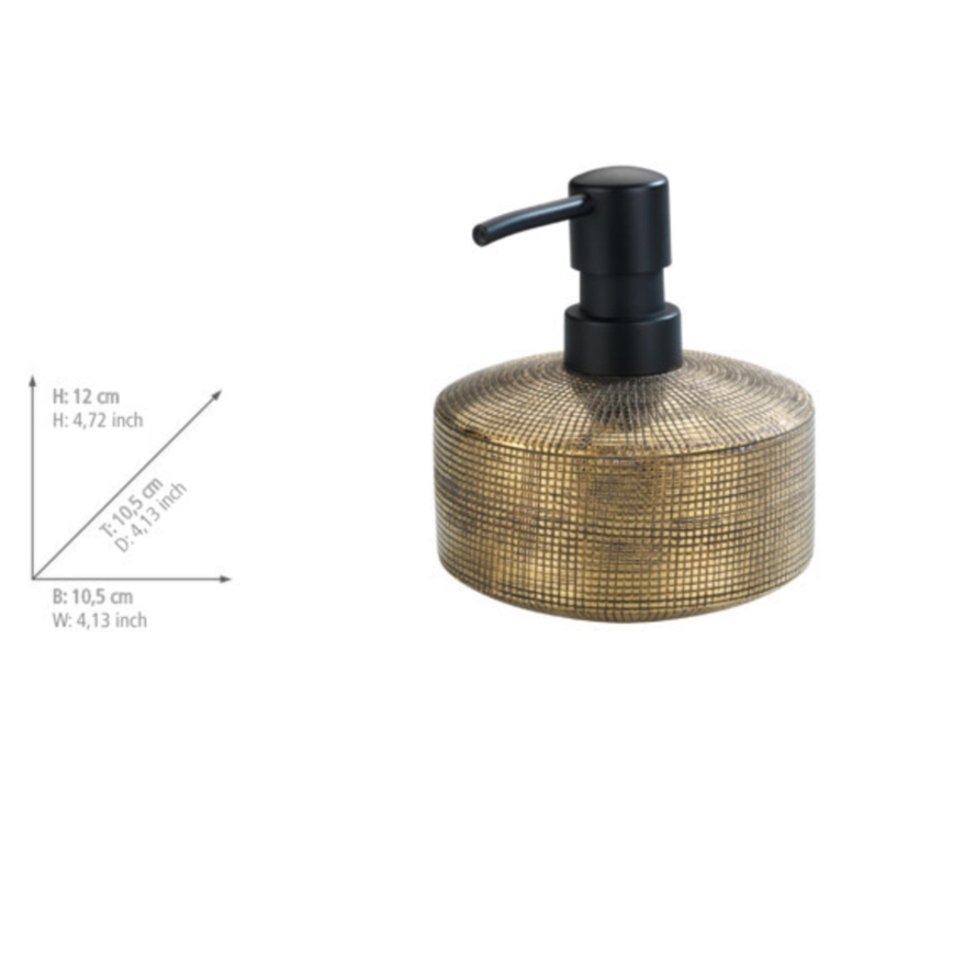 WENKO 24401100 - Dispensador de sabão RIVARA 400 ml dourado