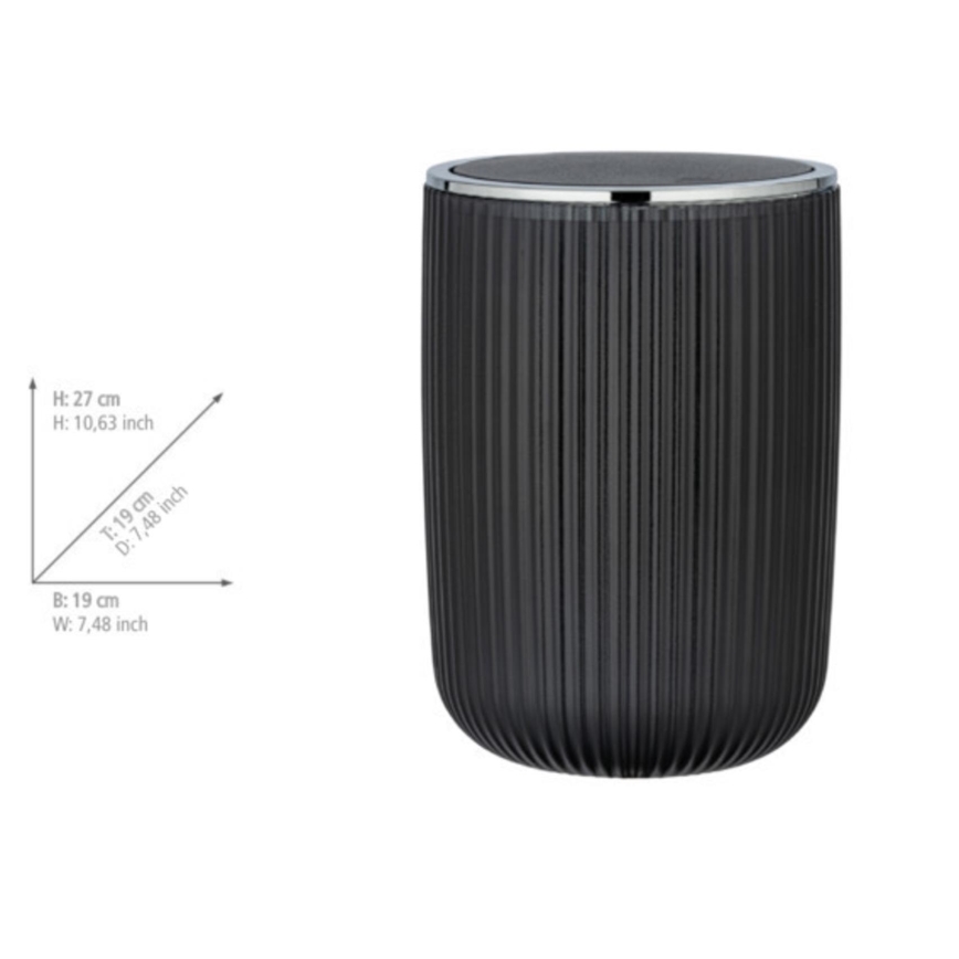 WENKO 24493100 - Caixote do lixo AGROPOLI 19x27 cm cinzento