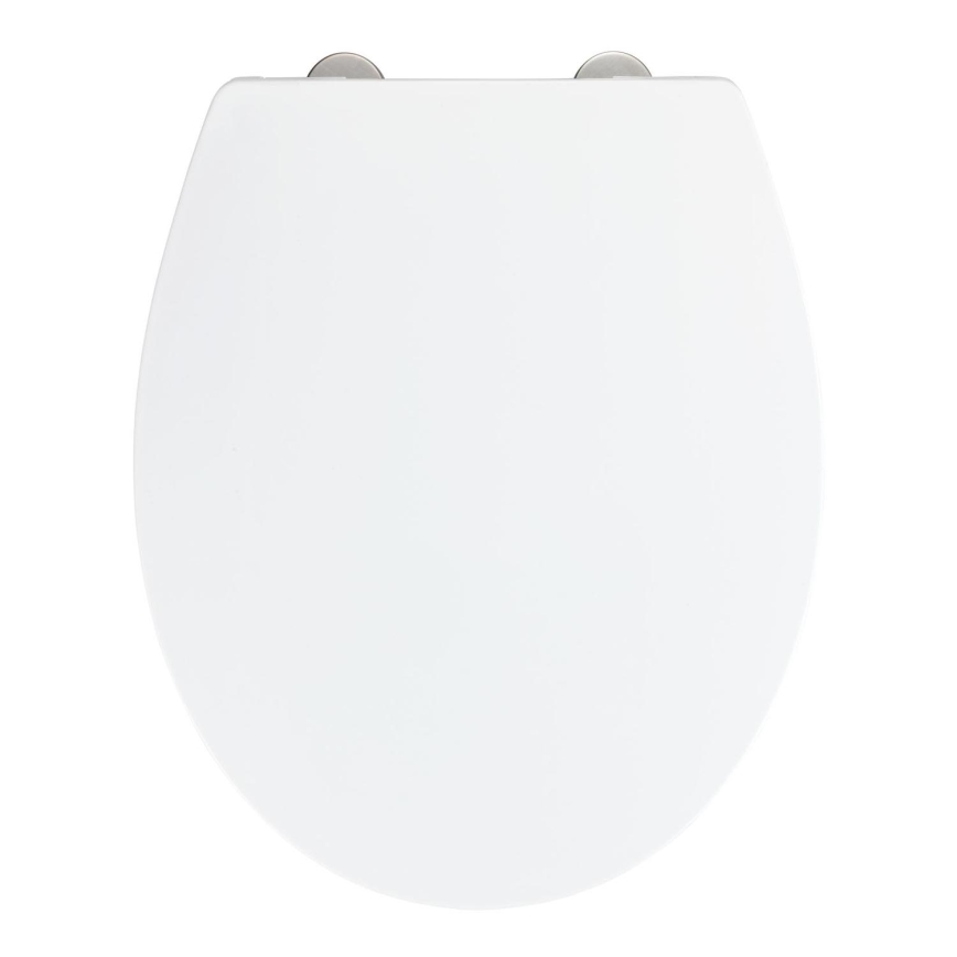 WENKO 24516100-WC assento de sanita 300/350 KG ASSENTOS WC 37x44,5 cm branco/prateado